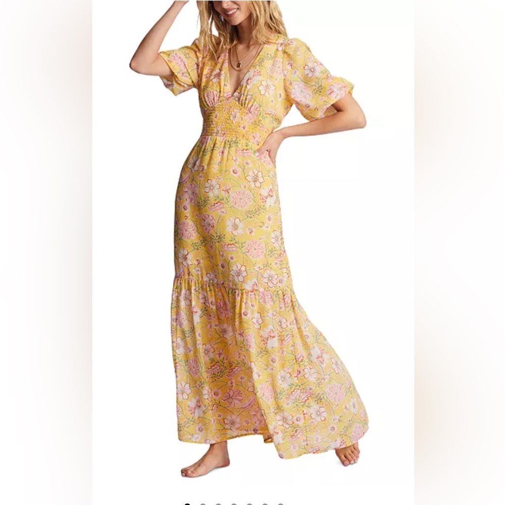 Billabong Floral Yellow Maxi Dress